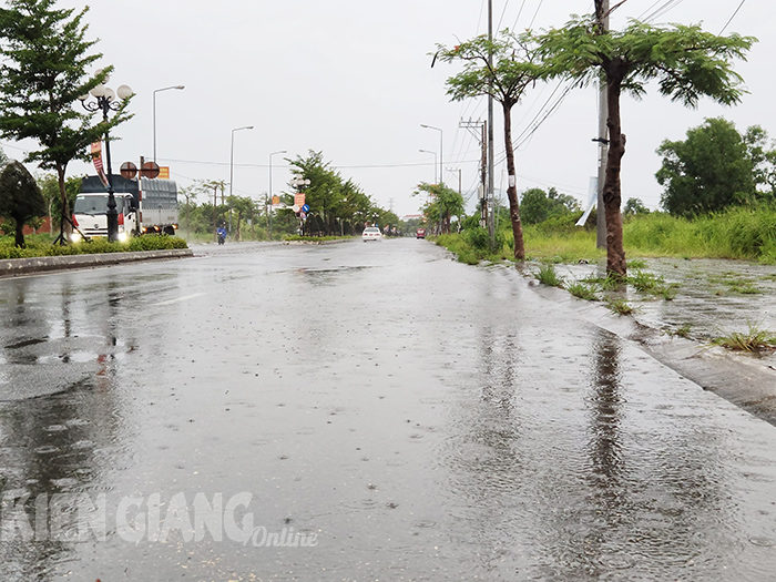 Ảnh hưởng bão số 2 Kiên Giang mưa to diện rộng